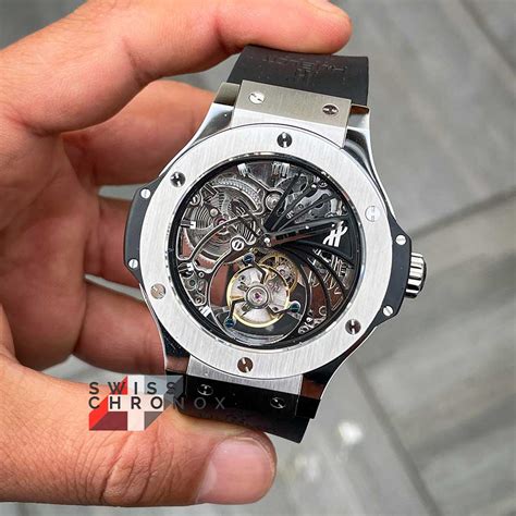 hublot skeleton 42mm|Hublot big bang tourbillon skeleton.